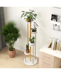 4-Tier Metal Plant Stand 49.5" Tall Potted Planter Display Shelf Storage Rack
