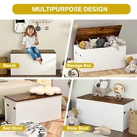Flip-top Storage Chest Lift Top Storage Bench Wooden Deck Box Toy Box