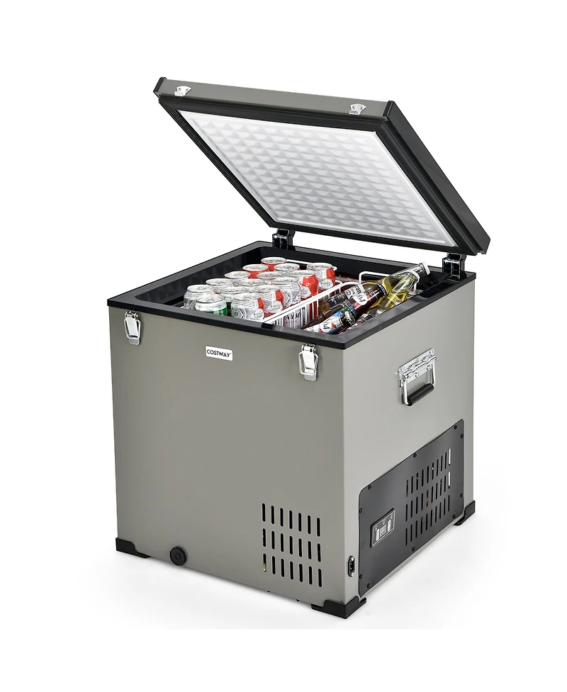 68 Quart Car Refrigerator 12V Portable Car Freezer Fridge w/Dc & Ac Adapter