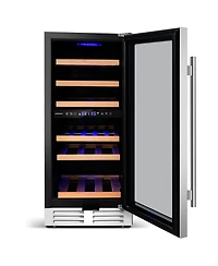30-Bottle Freestanding Wine Cooler 15''Dual Zones Wine Cellar