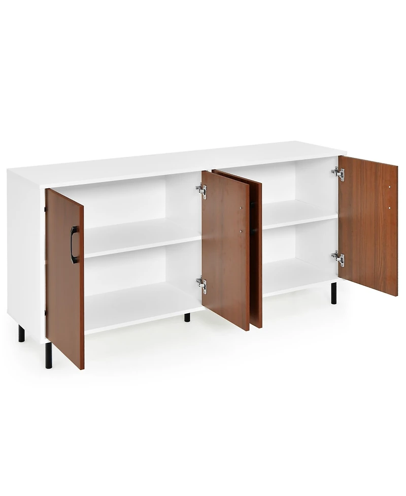 Buffet Server Sideboard Kitchen Storage Cabinet Cupboard with Shelves & 4 Doors