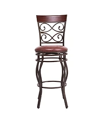 Costway Set of 2 Vintage Bar Stools 30" Swivel Padded Seat Bistro