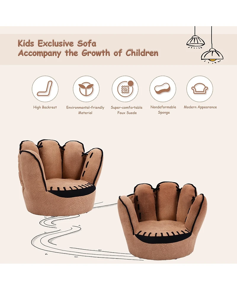 Kids Sofa Five Finger Armrest Chair Couch Children Toddler