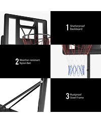 Costway Height Adjustable Portable Basketball Hoop System