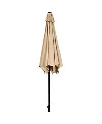 9Ft Outdoor Market Patio Table Umbrella Push Button Tilt Crank Lift