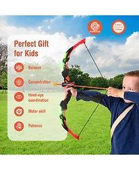Youth Archery Bow Set with Led Light Up Bow and 20 Suction Cup Arrows for Kids