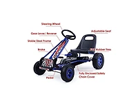 Slickblue 4 Wheels Kids Ride On Pedal Powered Bike Go Kart Racer Car Outdoor Play Toy