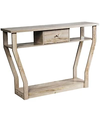 Costway Modern Sofa Accent Table with Drawer Entryway Hallway Hall