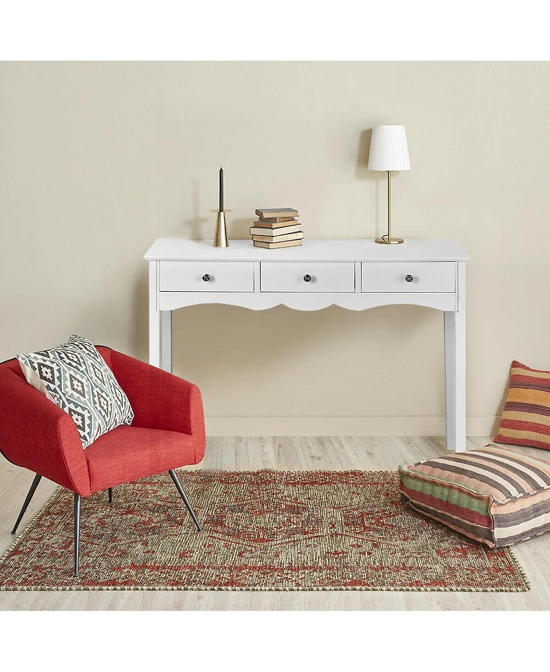 Costway Console Table Hall table Side Table Desk Accent Table 3 Drawers Entryway