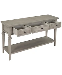 Simplie Fun Classic Retro Style Console Table With Three Top Drawers And Open Style Bottom Shelf