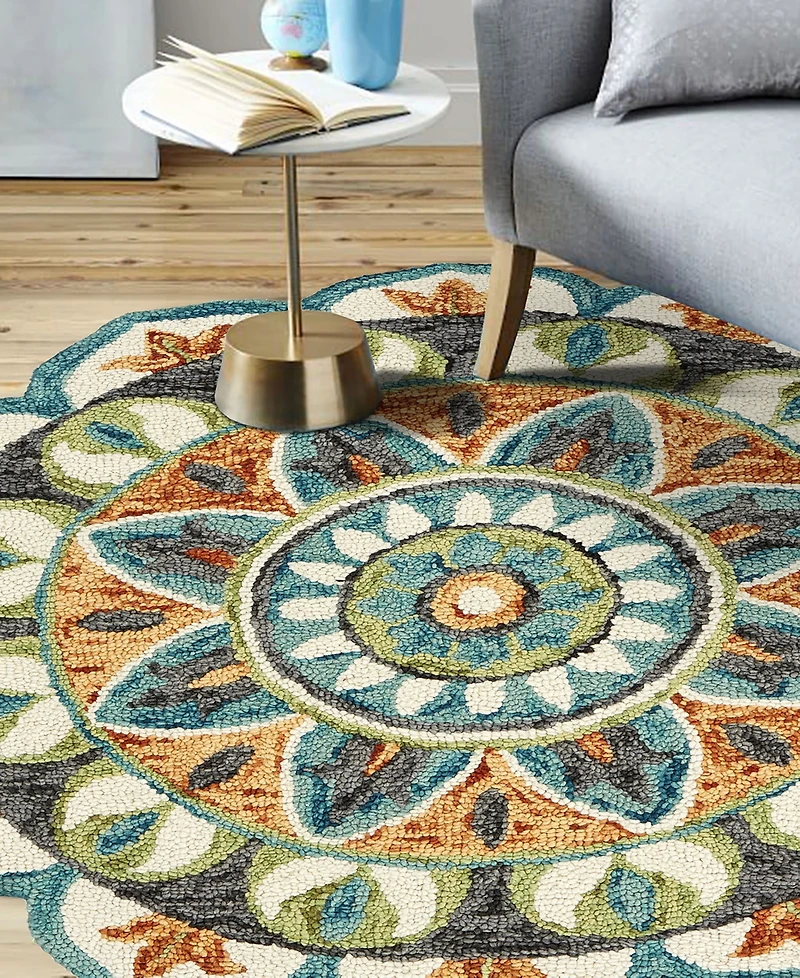 Lr Home Radiance Rdc-085 5'x5' Round Area Rug
