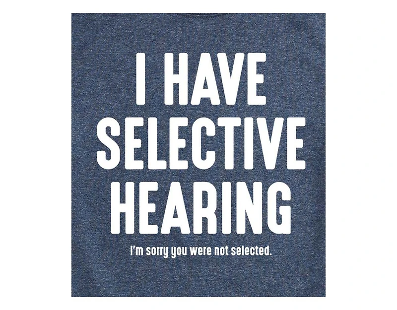 Hybrid Apparel Selective Hearing Men's Short Sleeve Tee