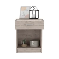 Streamdale Eco Nightstand, Superior Top, One Drawer, Lower Shelf
