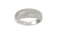 Suzy Levian Sterling Silver Cubic Zirconia Anniversary Band Ring