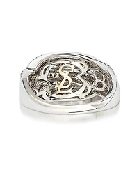 Suzy Levian Sterling Silver Cubic Zirconia Stripe Ring