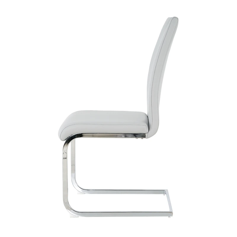 Streamdale Furniture Set of 4 Modern Faux Leather Dining Chairs