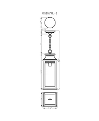 Cwi Lighting 18.25" Metal Milford 1 Light Outdoor Pendant