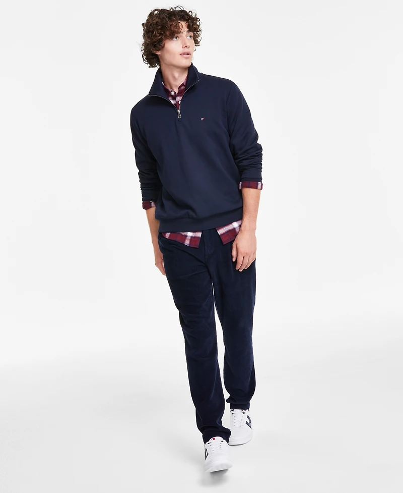 Tommy Hilfiger Men's Essential Intechno Knit Regular-Fit 1/4-Zip Sweatshirt