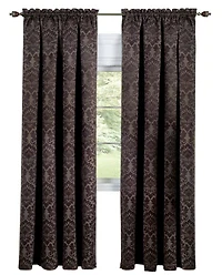 Kate Aurora Royal Living 2 Piece Curtain Panels - 63 in. Long Brown