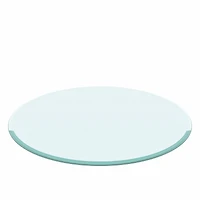 Streamdale Furniture 30" Inch Round Tempered Glass Table Top Clear Glass 2/5 Inch Thick Beveled Polished Edge