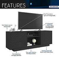Streamdale Modern Tv Stand For TVs Up To 70", Black