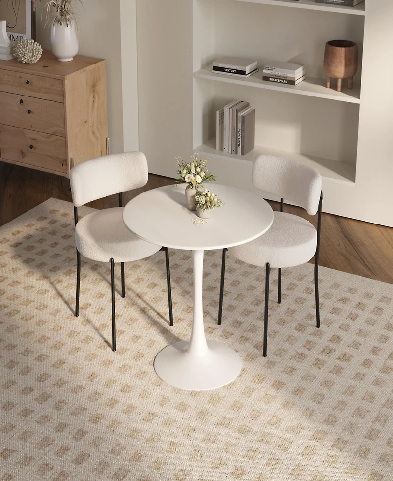 Streamdale 3-pc Round Dining Table Set & Upholstered Chairs