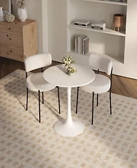 Streamdale 3-pc Round Dining Table Set & Upholstered Chairs