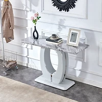 Streamdale Minimalist Gray Mdf Bar Table 47.2" Rectangular