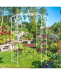 Streamdale White Birdcage Shape Wedding Pergola - 81.3" X 114.2"