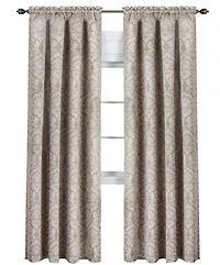 Kate Aurora Royal Living 2 Piece Curtain Panels - 63 in. Long Ivory