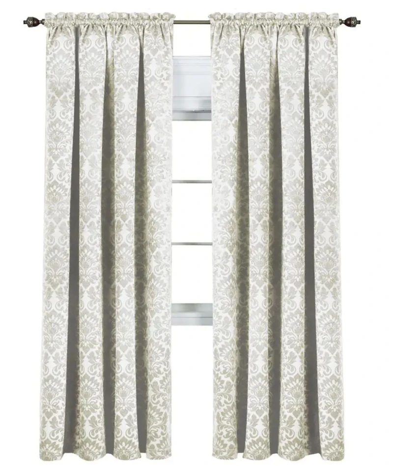 Kate Aurora Royal Living 2 Piece Curtain Panels - 63 in. Long Brown