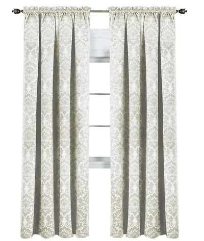 Kate Aurora Royal Living 2 Piece Curtain Panels - 63 in. Long Brown