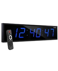 Ivation Large Digital Clock, 48" Led Wall Clock with Alarms, Timer & More