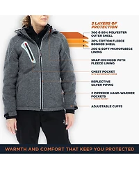 RefrigiWear Women's Extreme Sweater Jacket - Warm, Stylish, Fleece-Lined Hooded