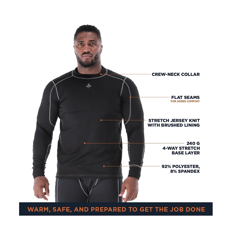 RefrigiWear Men's Heavyweight Stretch Knit Mid-Layer Top