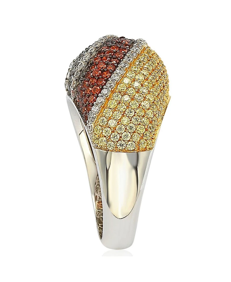 Suzy Levian New York Suzy Levian Sterling Silver Cubic Zirconia Exotic Wave Ring