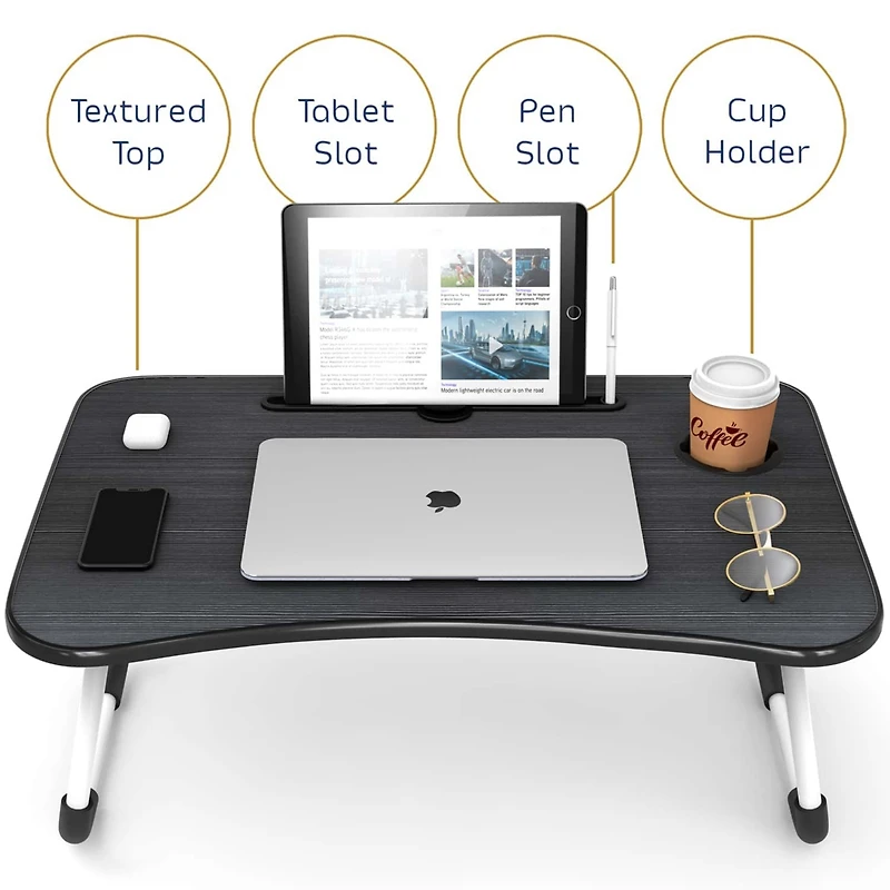 Nestl Foldable Lap Desk - Portable & Lightweight - Ideal for Working, Reading, or Eating