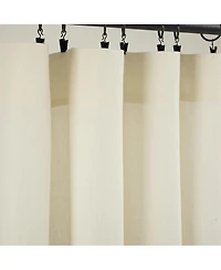 Lush Decor Belgian Flax Prewashed Linen Rich Cotton Blend Window Curtain Panel