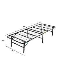 14" Adjustable Foldable Steel Bed Frame