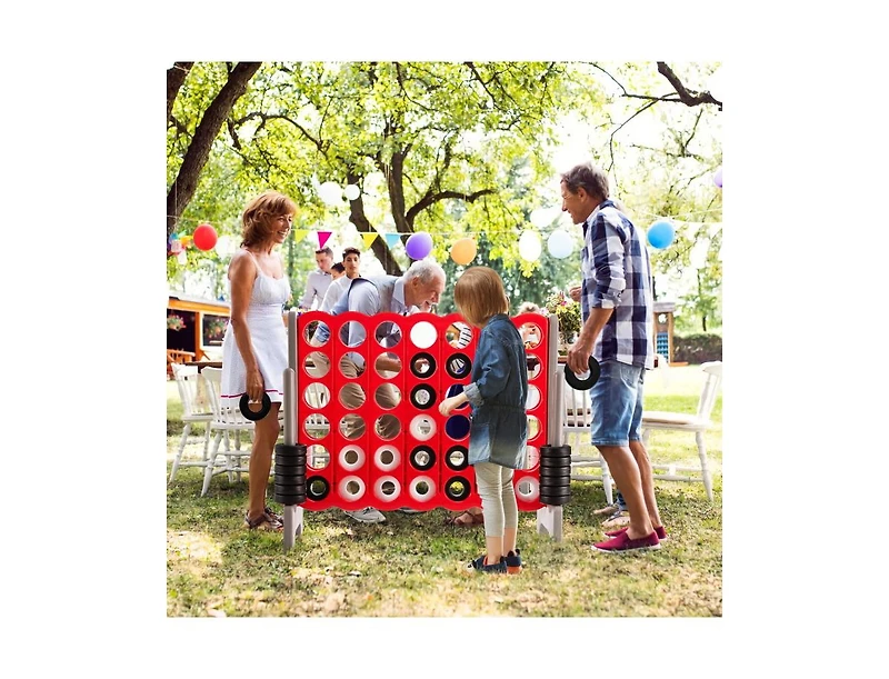 Slickblue 3.5 Feet Tall Jumbo 4 to Score Giant Game Set with 42 Jumbo Rings
