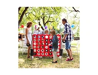 Slickblue 3.5 Feet Tall Jumbo 4 to Score Giant Game Set with 42 Jumbo Rings