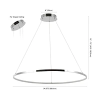 Jonathan Y Brice Modern Contemporary Iron Integrated Led Pendant