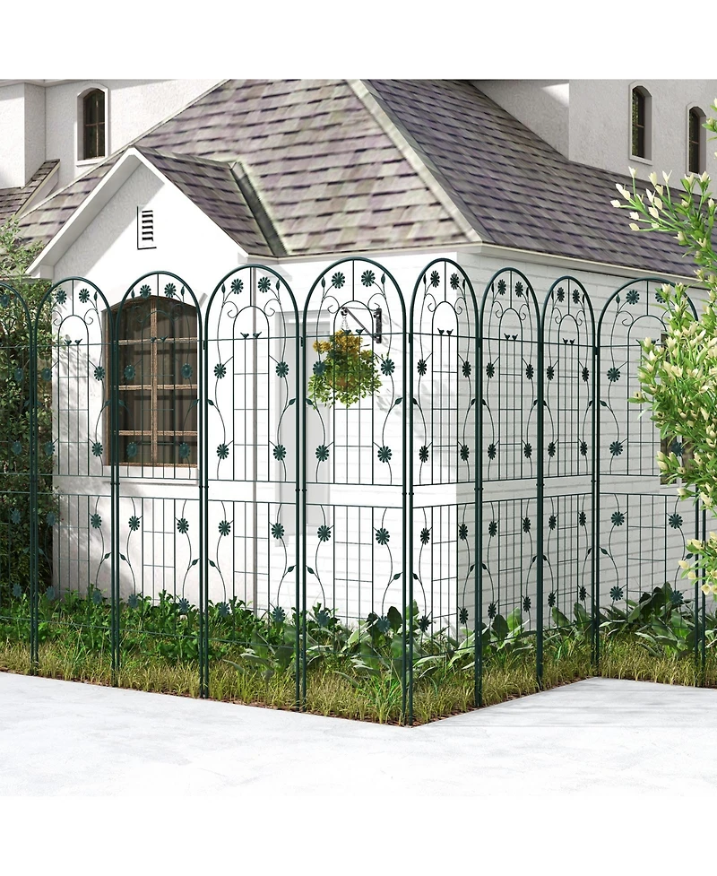 Slickblue 2 Pack 71 x 20 Inch Metal Garden Trellis Rustproof Plant Support for Climbing Plants