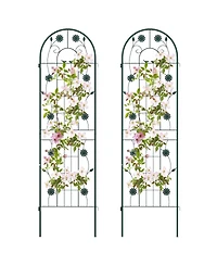Slickblue 2 Pack 71 x 20 Inch Metal Garden Trellis Rustproof Plant Support for Climbing Plants