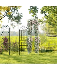 Slickblue 2 Pack 86.5 x 20 Inches Metal Garden Trellis for Climbing Plants