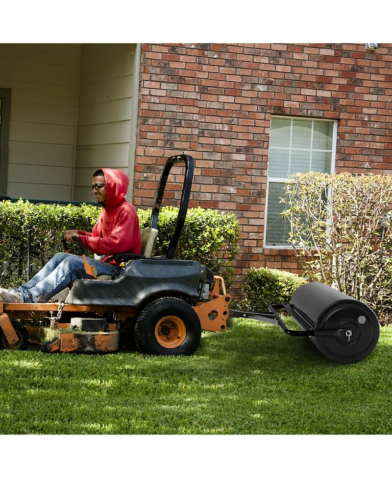 Slickblue 39 Inch Wide Push/Tow Lawn Roller