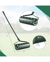 Slickblue Manual Lawn Aerator with Detachable Handle Filled Sand or Stone