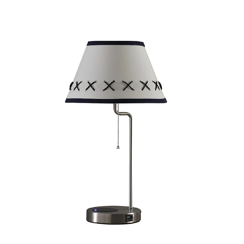 Streamdale 20-Inch Shelby Modern Craft Table Lamp with Usb Charging Station