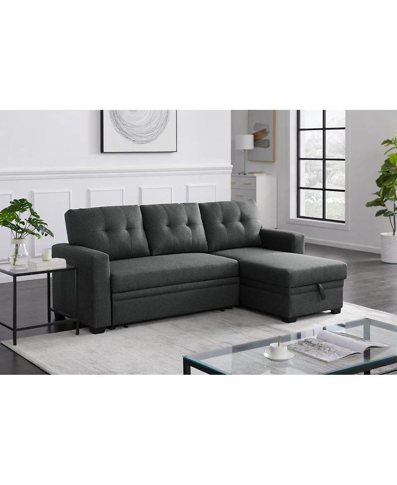 Streamdale Upholstered Pull Out Sectional Sofa With Chaise