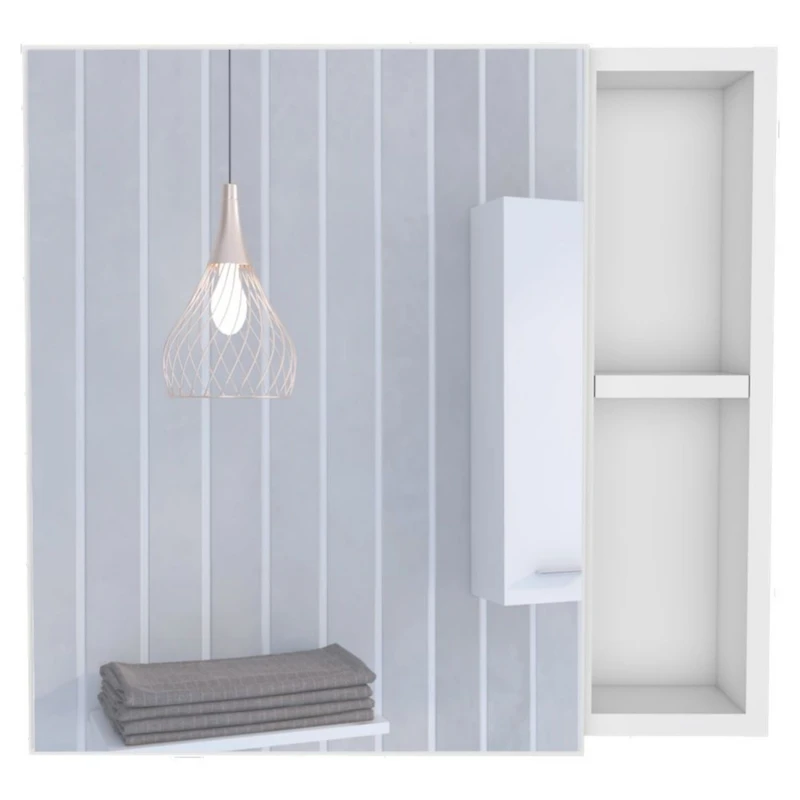 Streamdale Furniture Myrick 2-Shelf Medicine Cabinet With Mirror